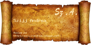 Szijj Andrea névjegykártya