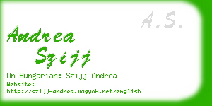 andrea szijj business card